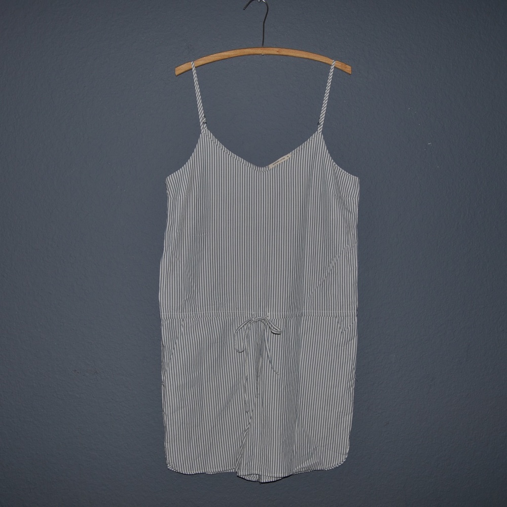 New MARINE LAYER Blue Striped Brigitte Romper sz M - Picture 4 of 8